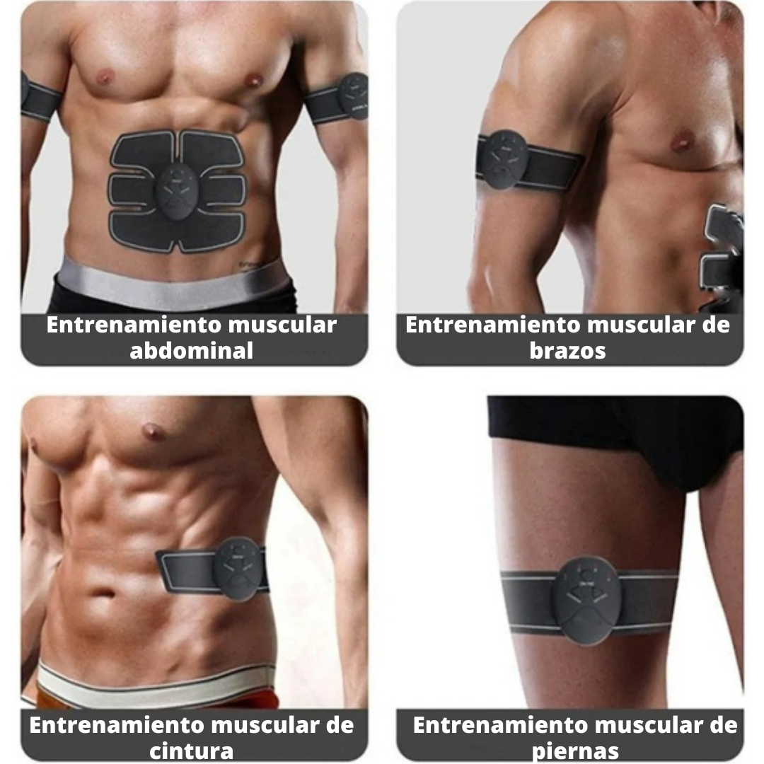 ELECTRO ESTIMULADOR MUSCULAR 3 EN 1 PARA ABDOMEN, BRAZOS Y/O PIERNAS